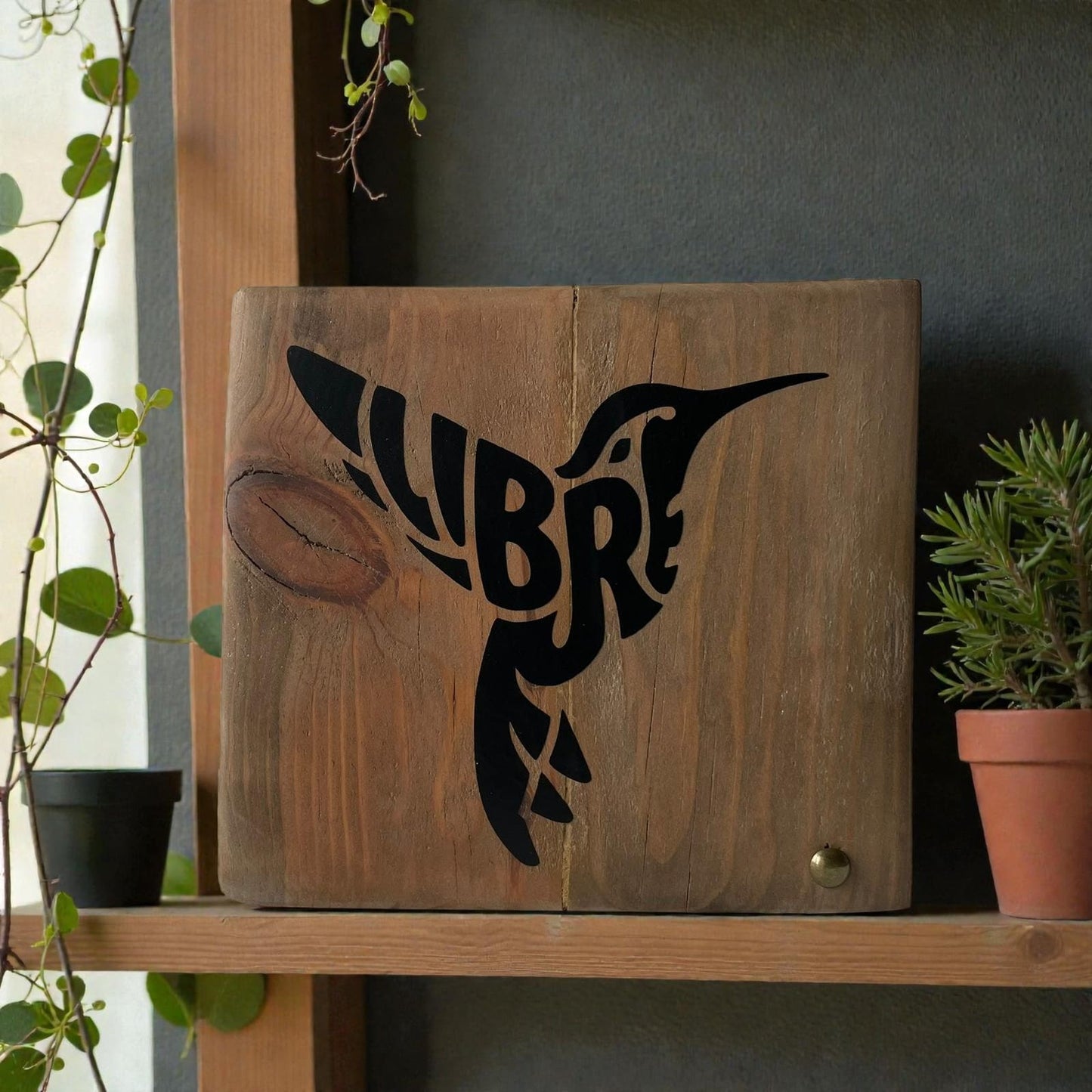 Pancarte en bois – COLIBRI