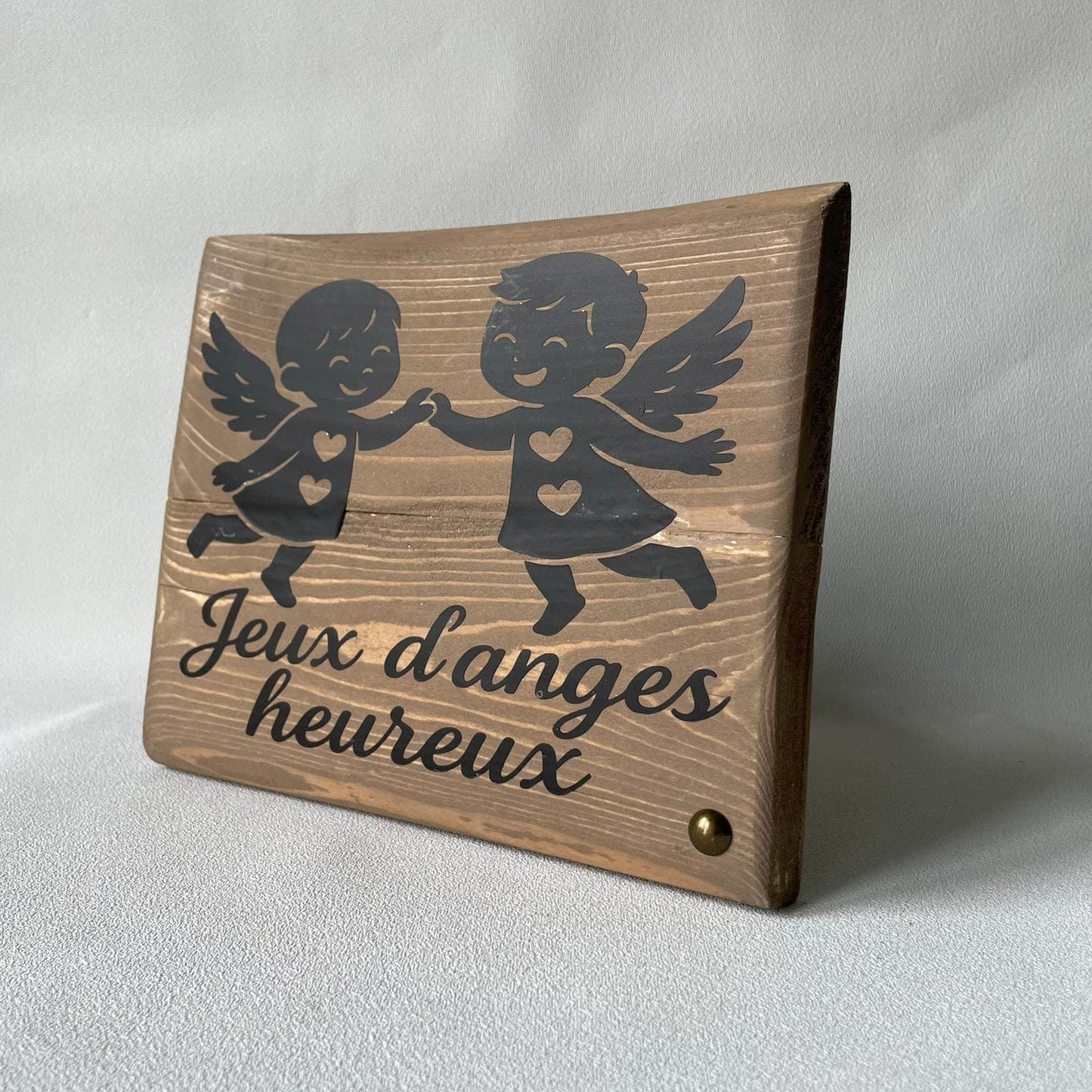 Pancarte en bois – JEUX D’ANGES HEUREUX