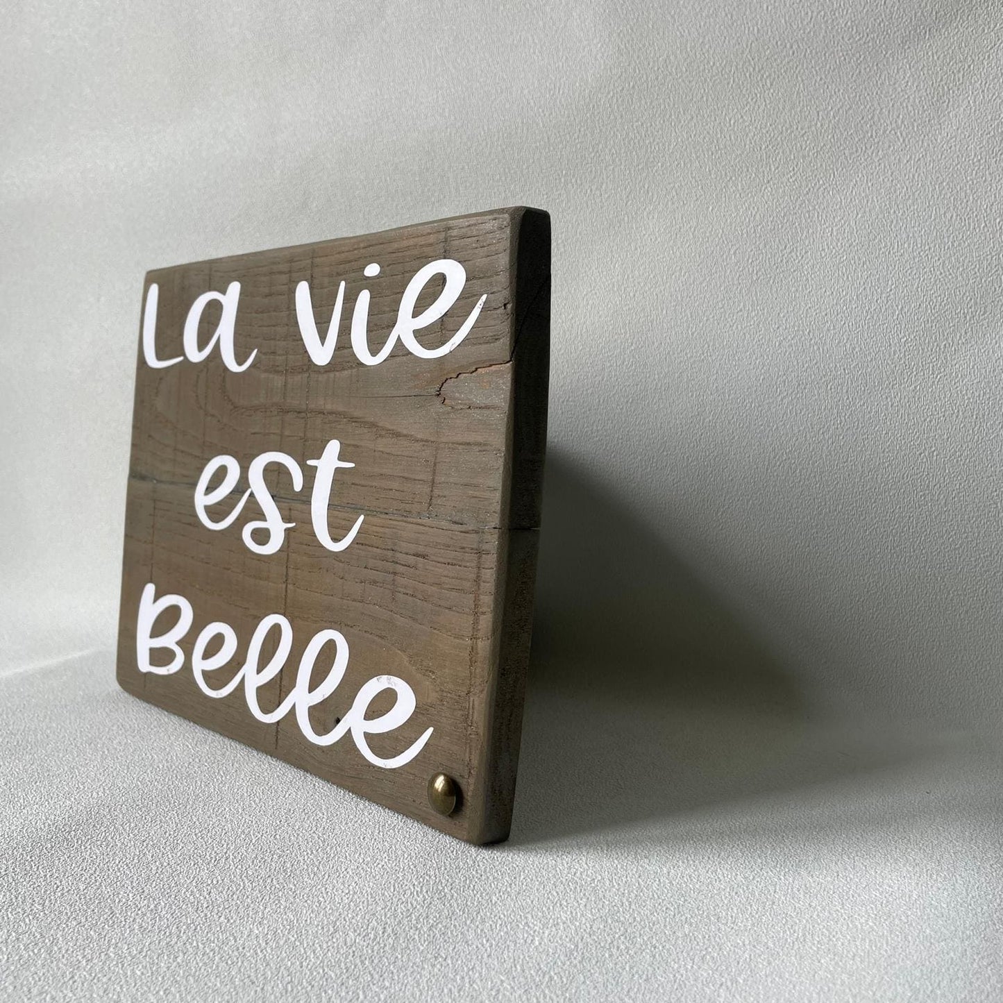 Pancarte en bois - LA VIE EST BELLE