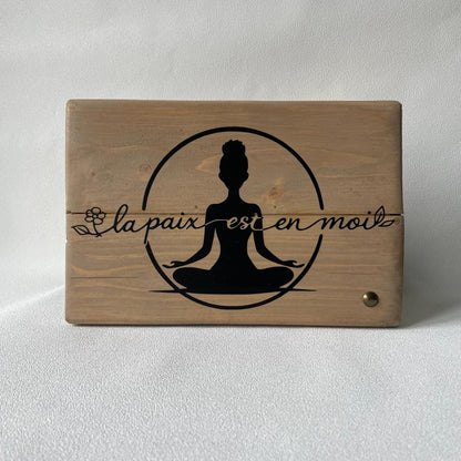 Pancarte en bois - LA PAIX EST EN MOI