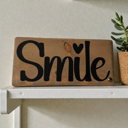 Pancarte en bois – SMILE