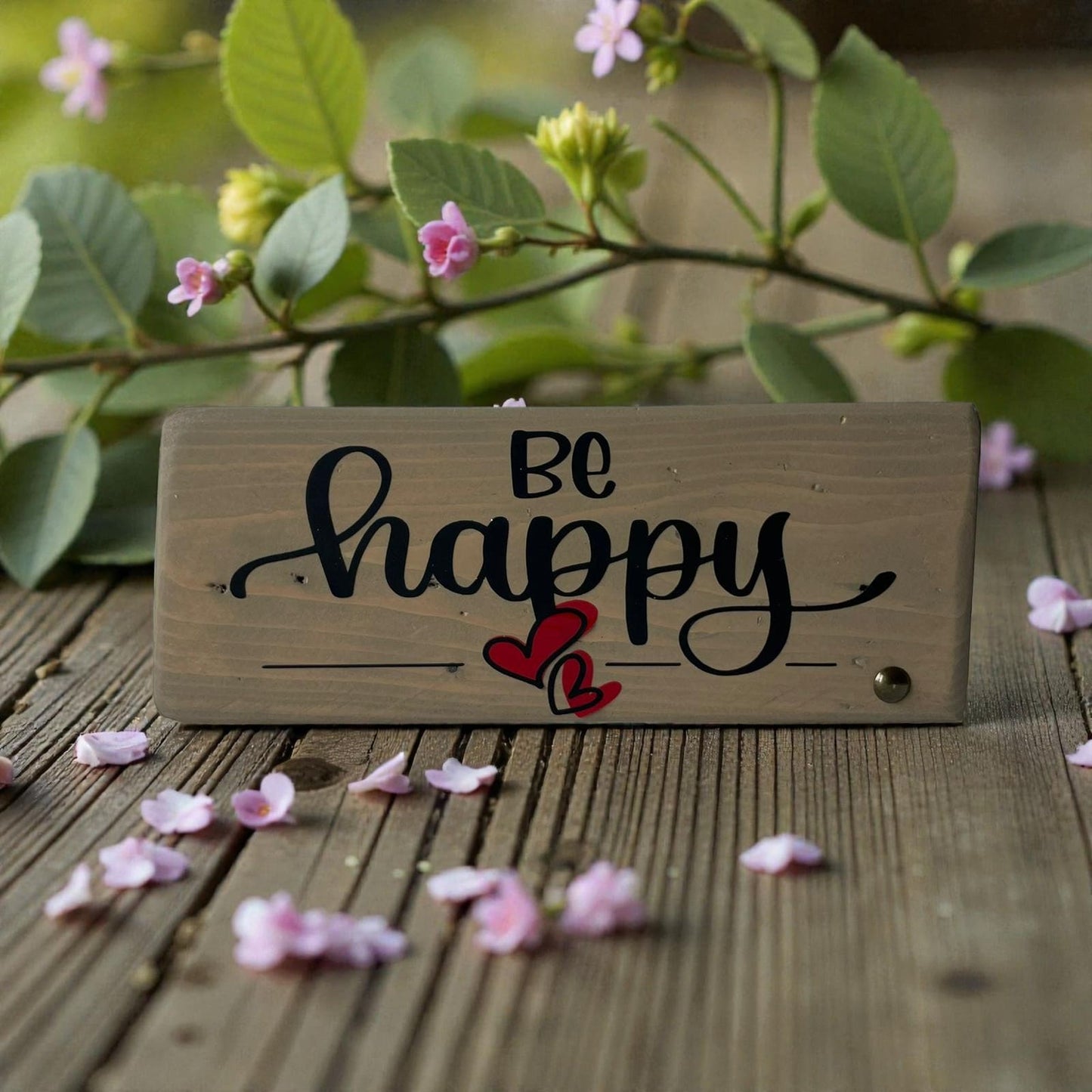 Pancarte en bois - BE HAPPY