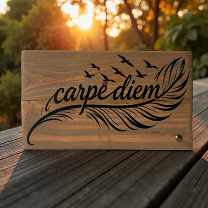 Pancarte en bois - CARPE DIEM