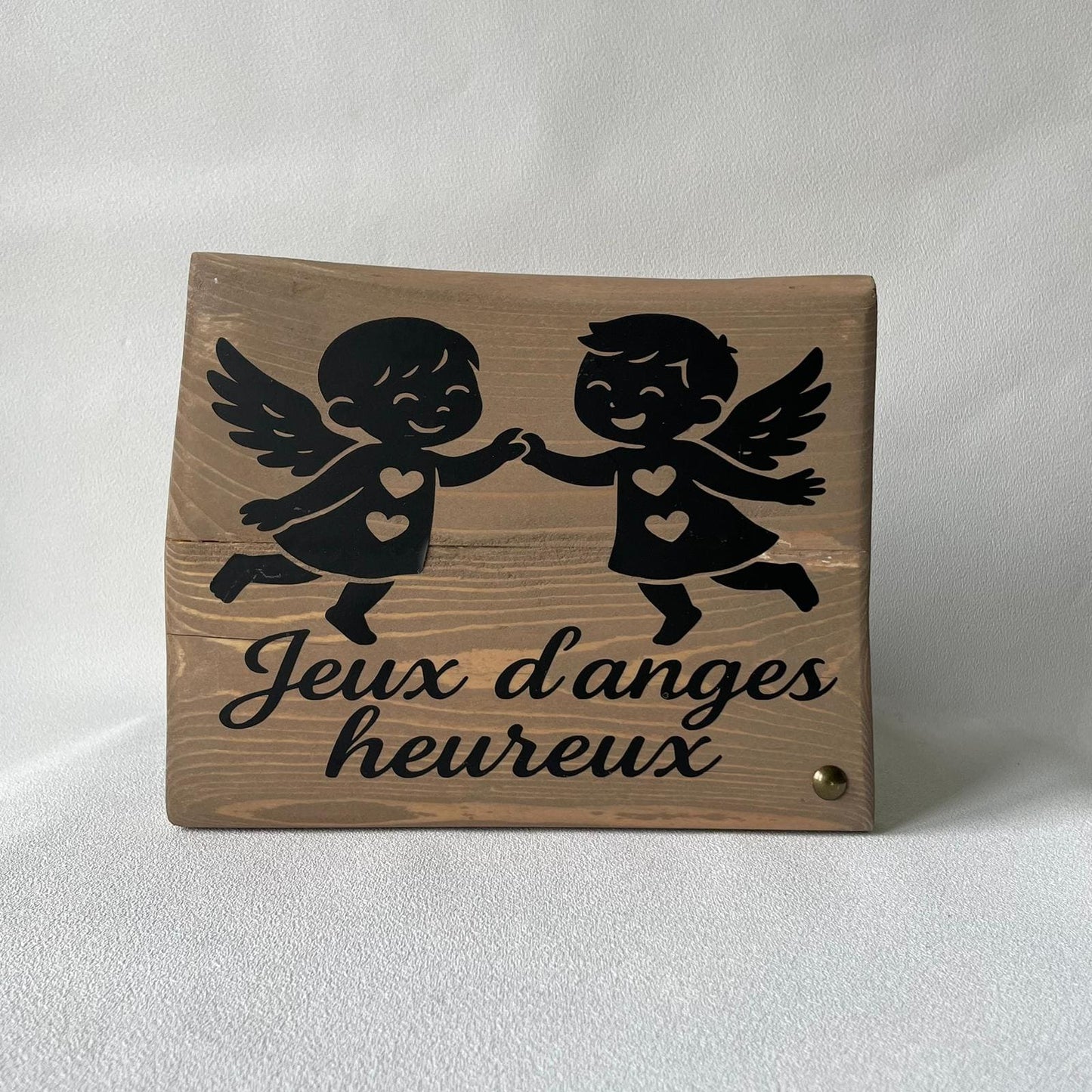 Pancarte en bois – JEUX D’ANGES HEUREUX