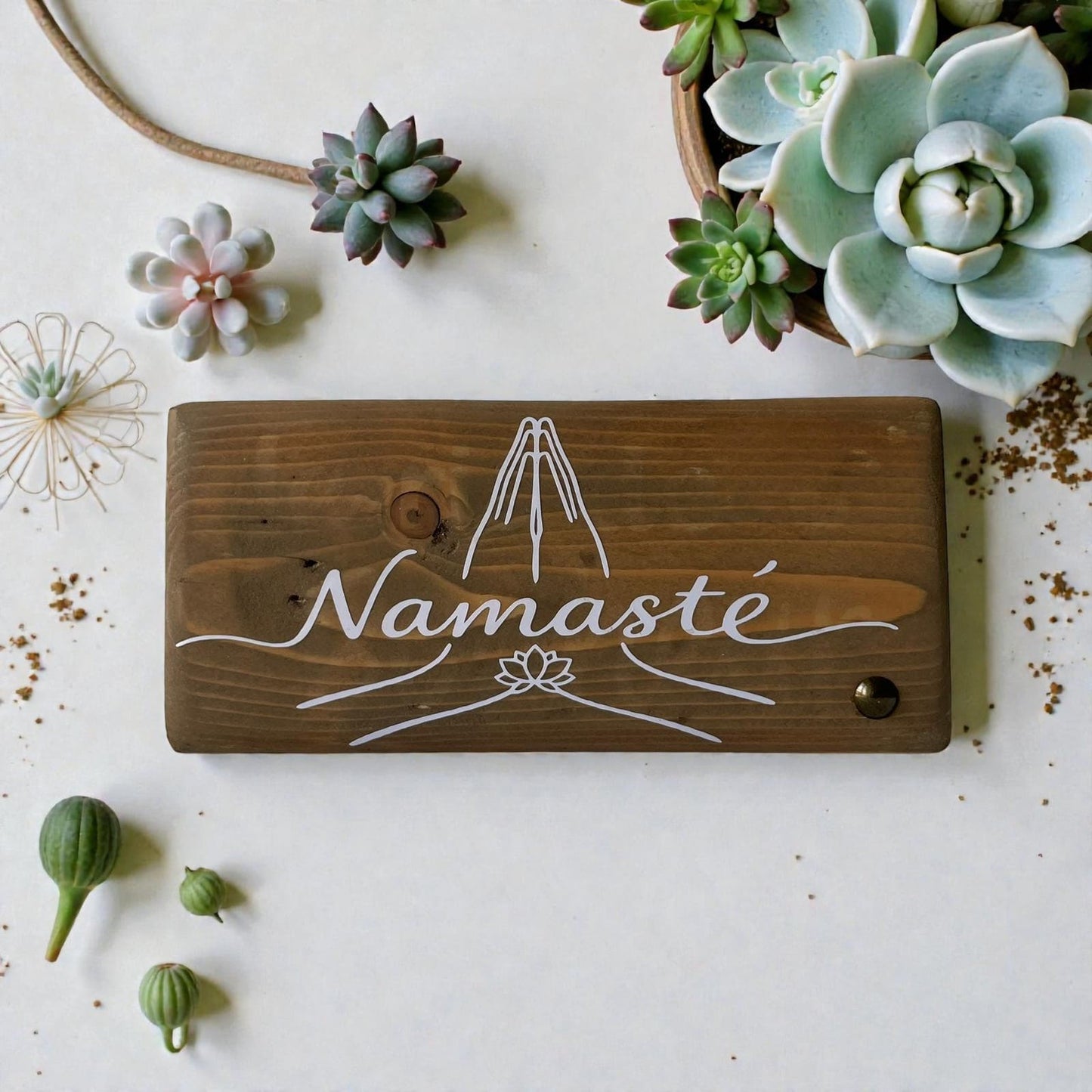 Pancarte en bois – NAMASTÉ