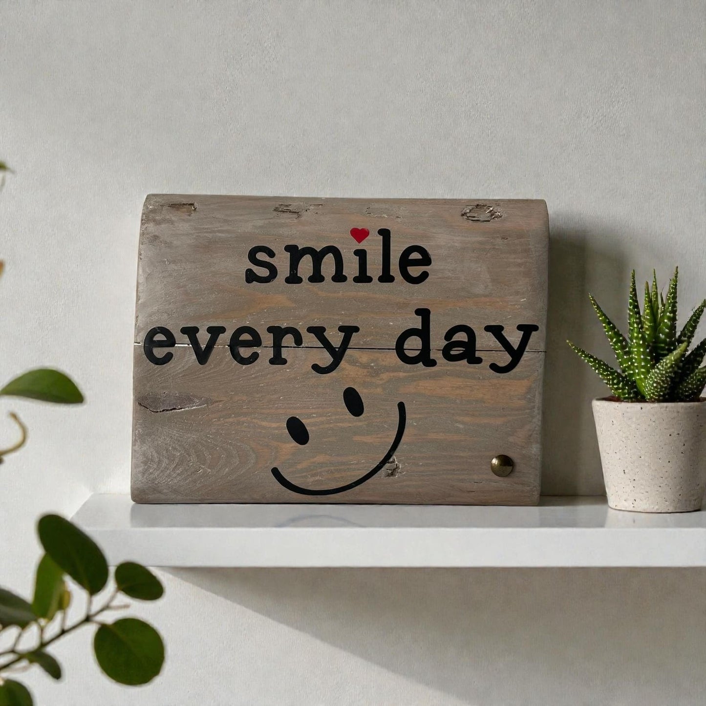 Pancarte en bois – SMILE EVERY DAY