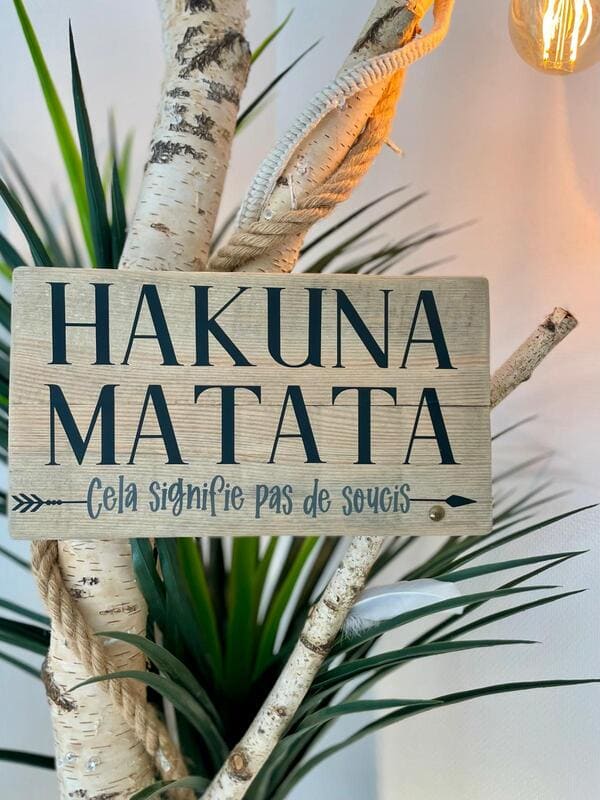 Pancarte en bois Hakuna Matata