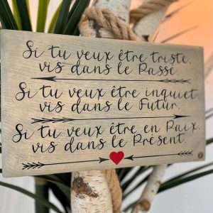 Si tu veux être en paix, vis dans le présent